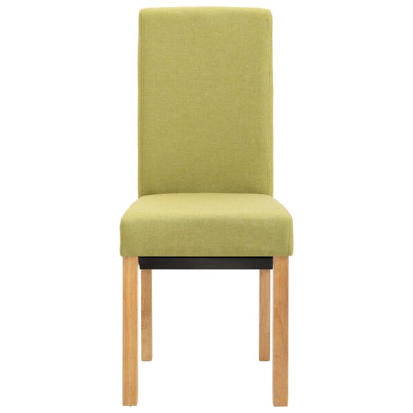 vidaXL Dining Chairs 4 pcs Green Fabric