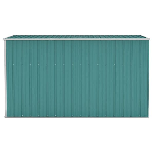 vidaXL Wall-mounted Garden Shed Green 118x288x178 cm Galvanised Steel