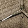 vidaXL Garden Bench with Cushions Beige Poly Rattan