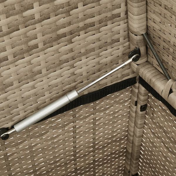 vidaXL Garden Bench with Cushions Beige Poly Rattan