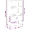 vidaXL Highboard Black 68.5x38.5x123.5 cm Steel