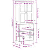 vidaXL Highboard VIKEN Black 80x40x200 cm Solid Wood Pine