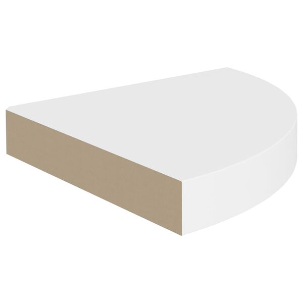 vidaXL Floating Corner Shelves 4 pcs White 25x25x3.8 cm MDF