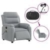 vidaXL Electric Massage Recliner Chair Light Grey Fabric