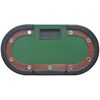 vidaXL 10-Player Poker Table with Dealer Area and Chip Tray Green