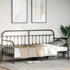 vidaXL Daybed Frame with Headboard Black 100 x 200 cm Steel