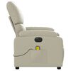 vidaXL Electric Massage Recliner Chair Cream Faux Leather