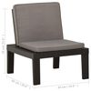 vidaXL Garden Lounge Chair with Cushion Plastic Grey