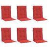 vidaXL Garden Lowback Chair Cushions 6 pcs Red 100x50x3 cm Oxford Fabric