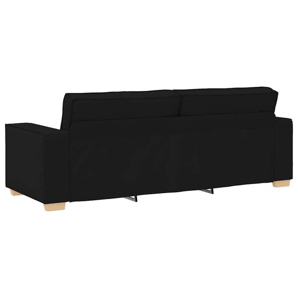vidaXL 3-Seater Sofa Black 180 cm Fabric