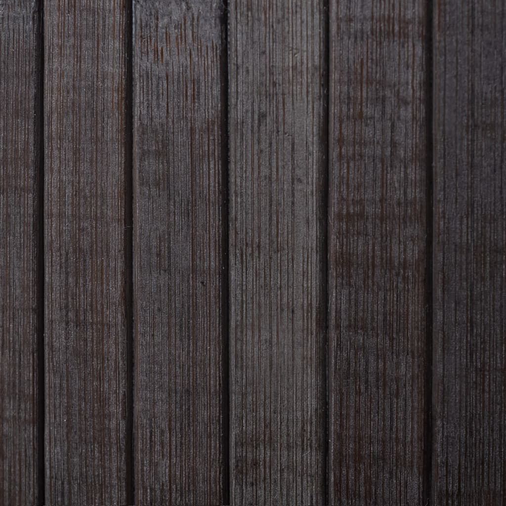 vidaXL Room Divider Bamboo Dark Brown 250x165 cm