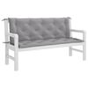 vidaXL Garden Bench Cushion Grey 150x(50+50)x7cm Oxford Fabric