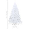 vidaXL Artificial Pre-lit Christmas Tree with Ball Set White 180 cm PVC