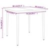 vidaXL 5 Piece Garden Dining Set Black