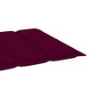 vidaXL Sun Lounger with Wine Red Cushion Solid Teak Wood
