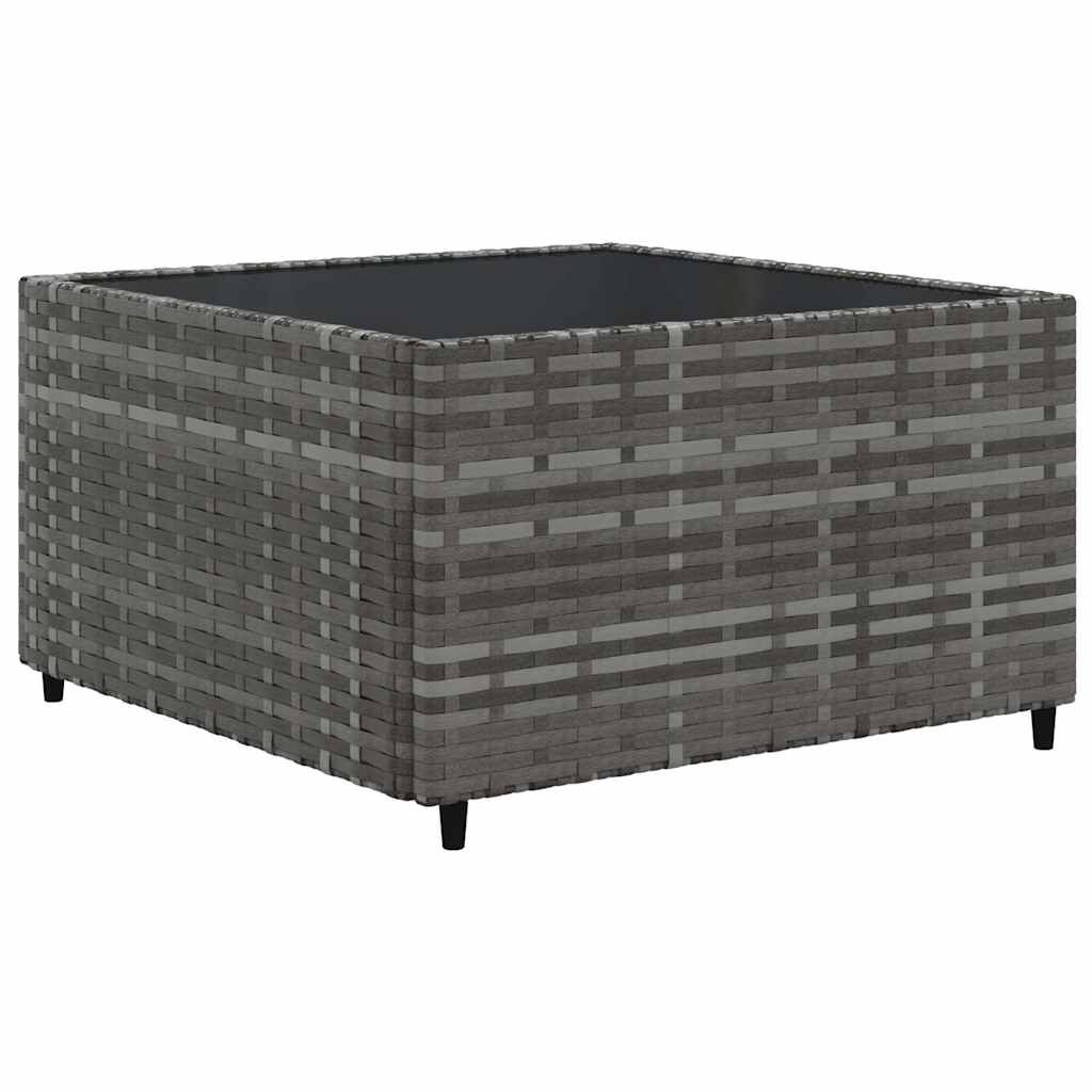 vidaXL 6 Piece Garden Lounge Set with Cushions Grey Poly Rattan