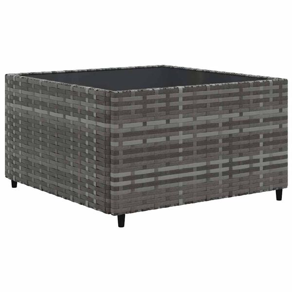 vidaXL 6 Piece Garden Lounge Set with Cushions Grey Poly Rattan