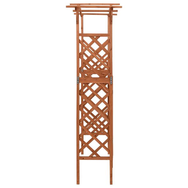 vidaXL Pergola with Gate 116x40x204 cm Solid Firwood