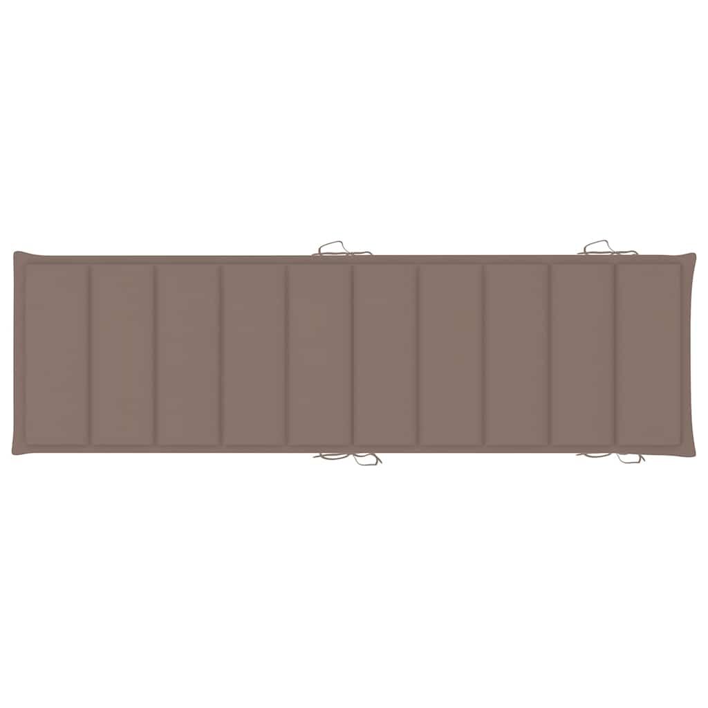 vidaXL Rocking Sun Lounger with Cushion Solid Teak Wood