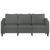 vidaXL 3-Seater Sofa Dark Grey 180 cm Fabric