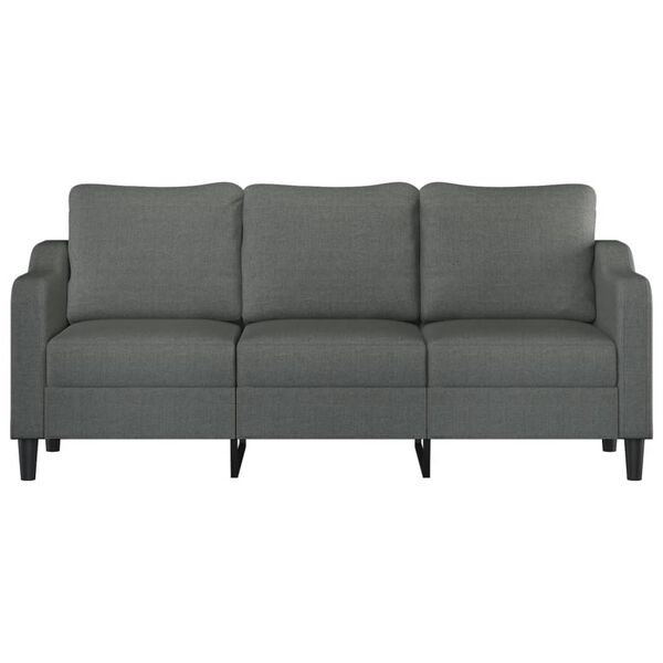 vidaXL 3-Seater Sofa Dark Grey 180 cm Fabric