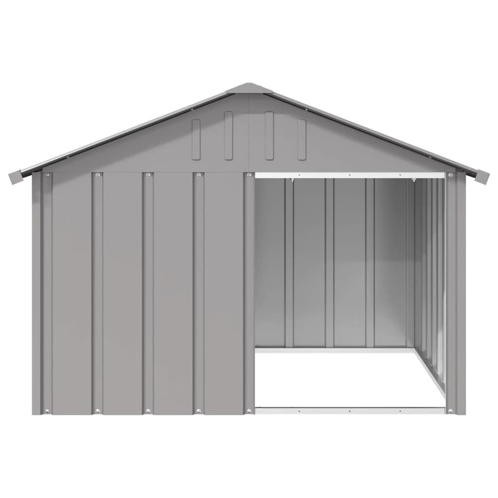 vidaXL Dog House Grey 116.5x103x81.5 cm Galvanised Steel