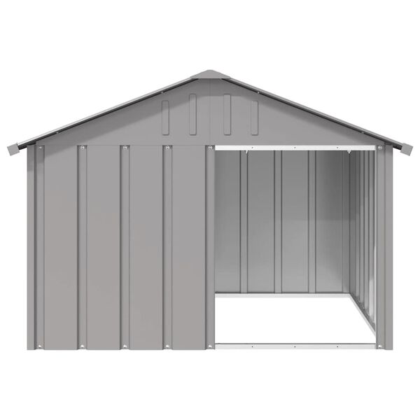 vidaXL Dog House Grey 116.5x103x81.5 cm Galvanised Steel
