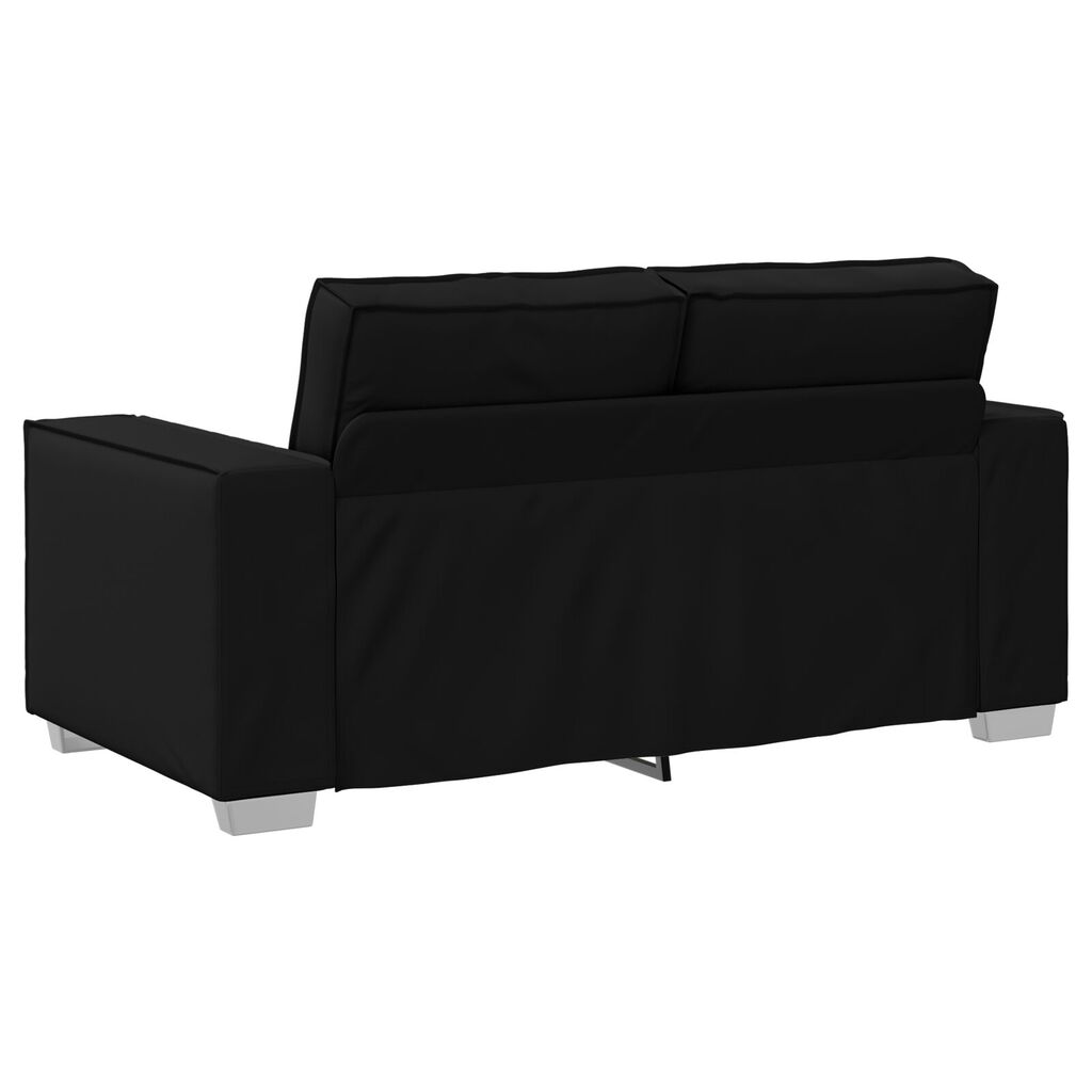 vidaXL Loveseat Sofa Black 120 cm Faux Leather