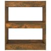 vidaXL Book Cabinet/Room Divider Smoked Oak 60x30x72 cm