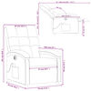 vidaXL Electric Massage Recliner Chair Dark Grey Fabric