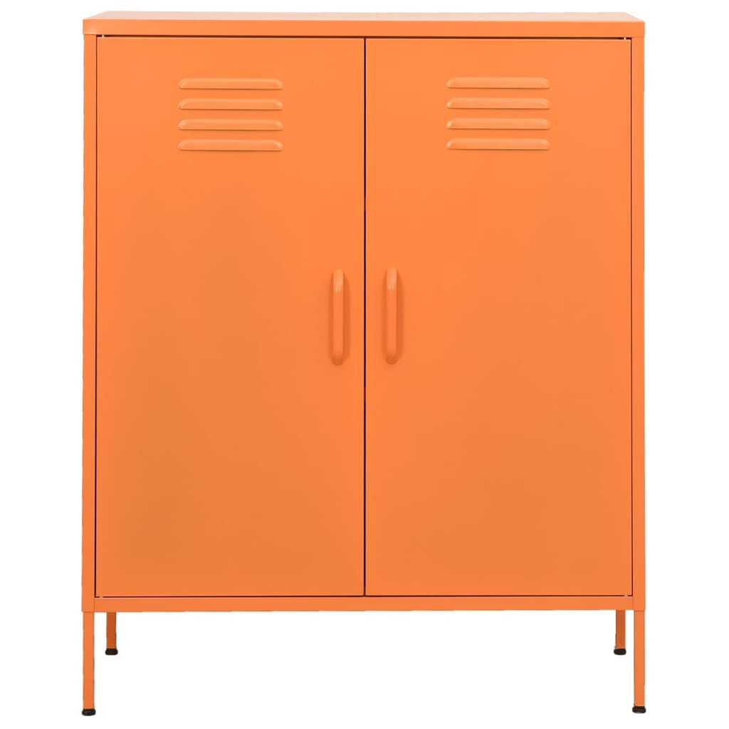 vidaXL Storage Cabinet Orange 80x35x101.5 cm Steel