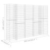 vidaXL H-Shaped Gabion Planter Steel Wire 260x40x200 cm