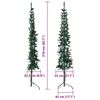 vidaXL Slim Artificial Half Christmas Tree with Stand Green 210 cm
