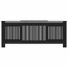 vidaXL RadiatorCover Manual 2 pcs Black 205x20.5x81.5cm Engineeredwood