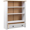vidaXL Bookcase White 80x35x110 cm Solid Pine Wood Panama Range