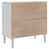 vidaXL Sideboard SENJA Rattan Look White 80x40x80 cm Solid Wood Pine