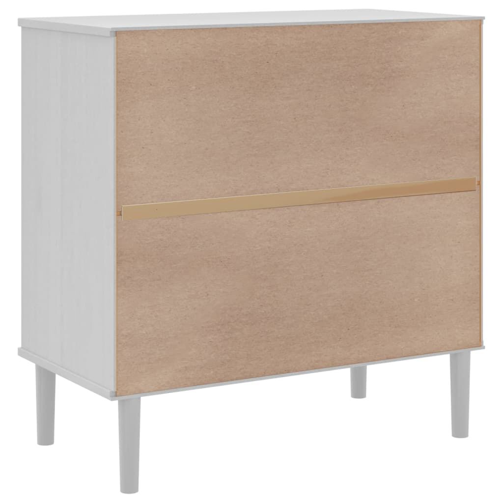 vidaXL Sideboard SENJA Rattan Look White 80x40x80 cm Solid Wood Pine