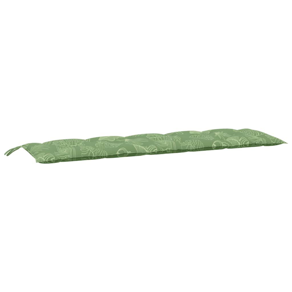 vidaXL Garden Bench Cushion Leaf Pattern 180x50x7 cm Oxford Fabric