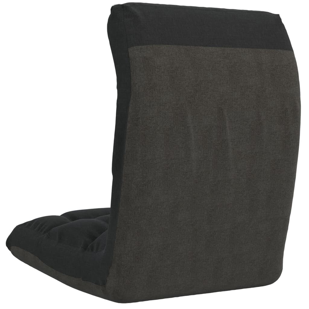vidaXL Folding Floor Chair Black Fabric