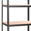vidaXL 5-Layer Heavy-duty Shelves 2 pcs Grey Steel&Engineered Wood