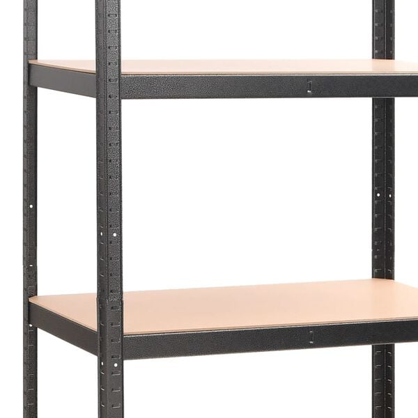 vidaXL 5-Layer Heavy-duty Shelves 2 pcs Grey Steel&Engineered Wood