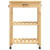 vidaXL Kitchen Trolley MONZA 60x40x90 cm Solid Wood Pine