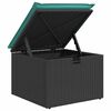 vidaXL Garden Sofa Set 5 pcs Black and turquoise 231 x 117 x 85 cm