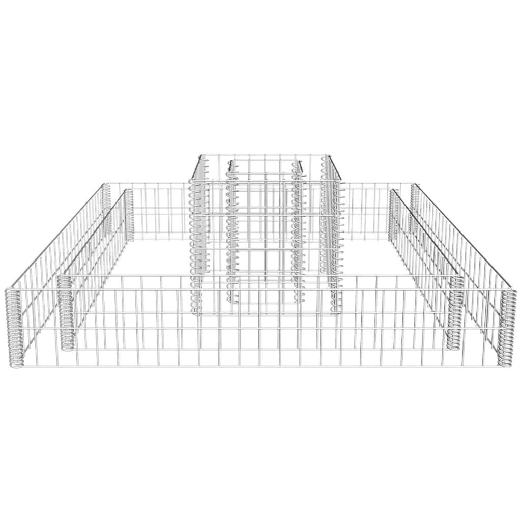 vidaXL Gabion Planter Galvanised Steel 120x120x20