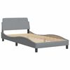 vidaXL Bed Frame without Mattress "Hvar" Light Grey 100x203 cm Fabric