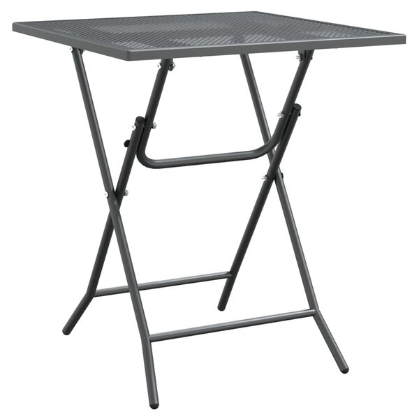vidaXL 3 Piece Garden Dining Set Expanded Metal Mesh Anthracite