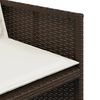 vidaXL 11 Piece Garden Dining Set with Cushions Brown Poly Rattan