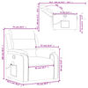 vidaXL Massage Recliner Chair Cream Fabric