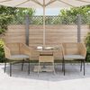 vidaXL Garden Chairs 2 pcs with Cushions Brown Poly Rattan
