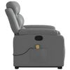 vidaXL Stand up Massage Recliner Chair Grey Faux Leather